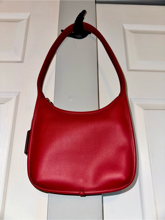 Coach Handbags - Coach Curve Zip Shoulder Bag Leather CAF11 Brass/Ruby Red.NEW without tags